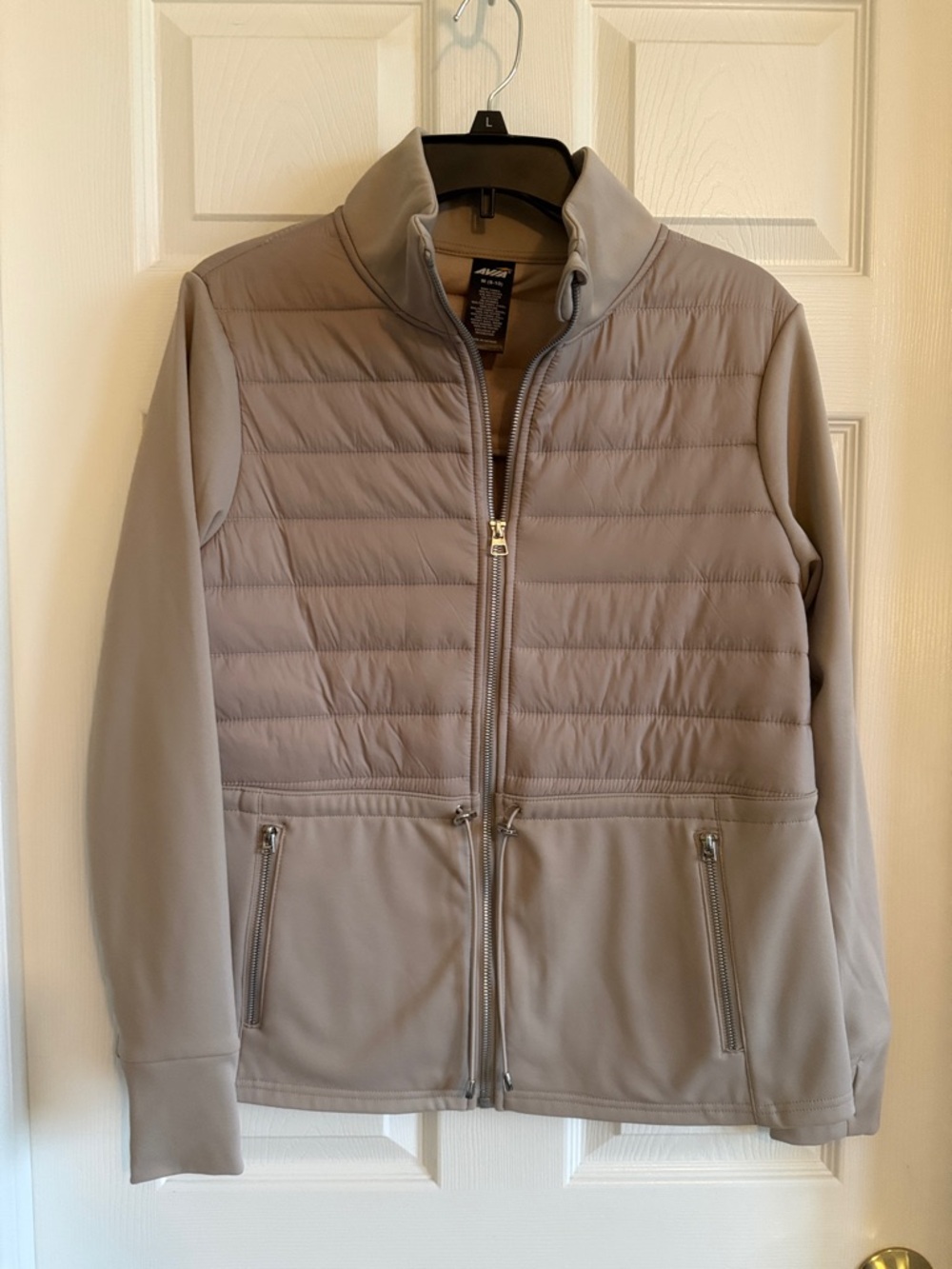 Avia Taupe Quilted Hybrid Jacket